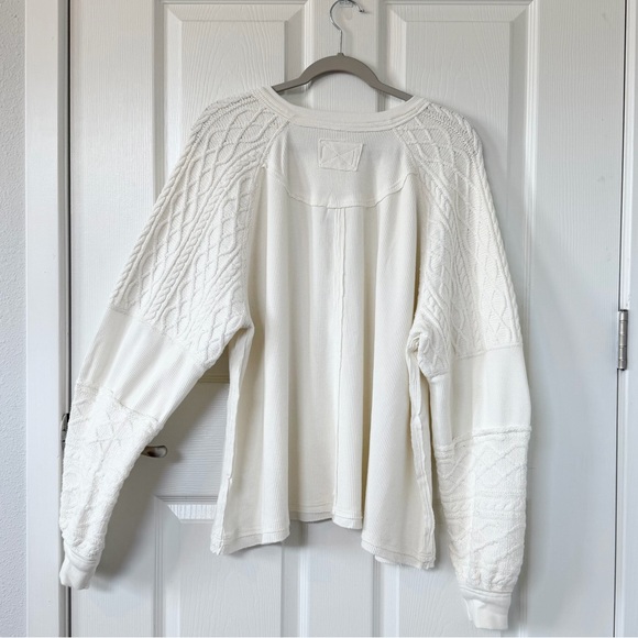 Free People We The Free May As Well Henley -Oversized Top NWT - Picture 7 of 12